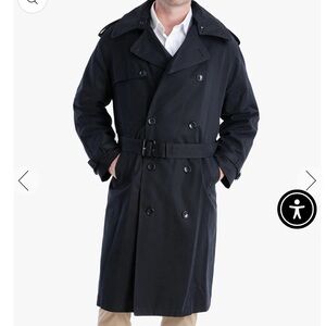 LONDON FOG Classic Double Breasted Trench Coat 42L